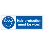 Hair Protection Must Be Worn Sign